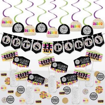 Big Dot of Happiness 70’s Disco - 1970s Disco Fever Party Supplies Decoration Kit - Decor Galore Party Pack - 51 Pieces