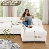 Modern Modular Sectional Sofa with 2 Storage Ottomans 4 Seater Chenille Sofa Couch with Contemporary Cylindrica Arm for Living Room-Tanpinhause - 4 of 4