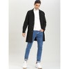 Lars Amadeus Men's Lightweight Solid Color Single Breasted Overcoat - 2 of 4