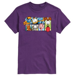Men's - Garfield - Garfield, Odie, and Friends Short Sleeve Graphic T-Shirt - 1 of 4