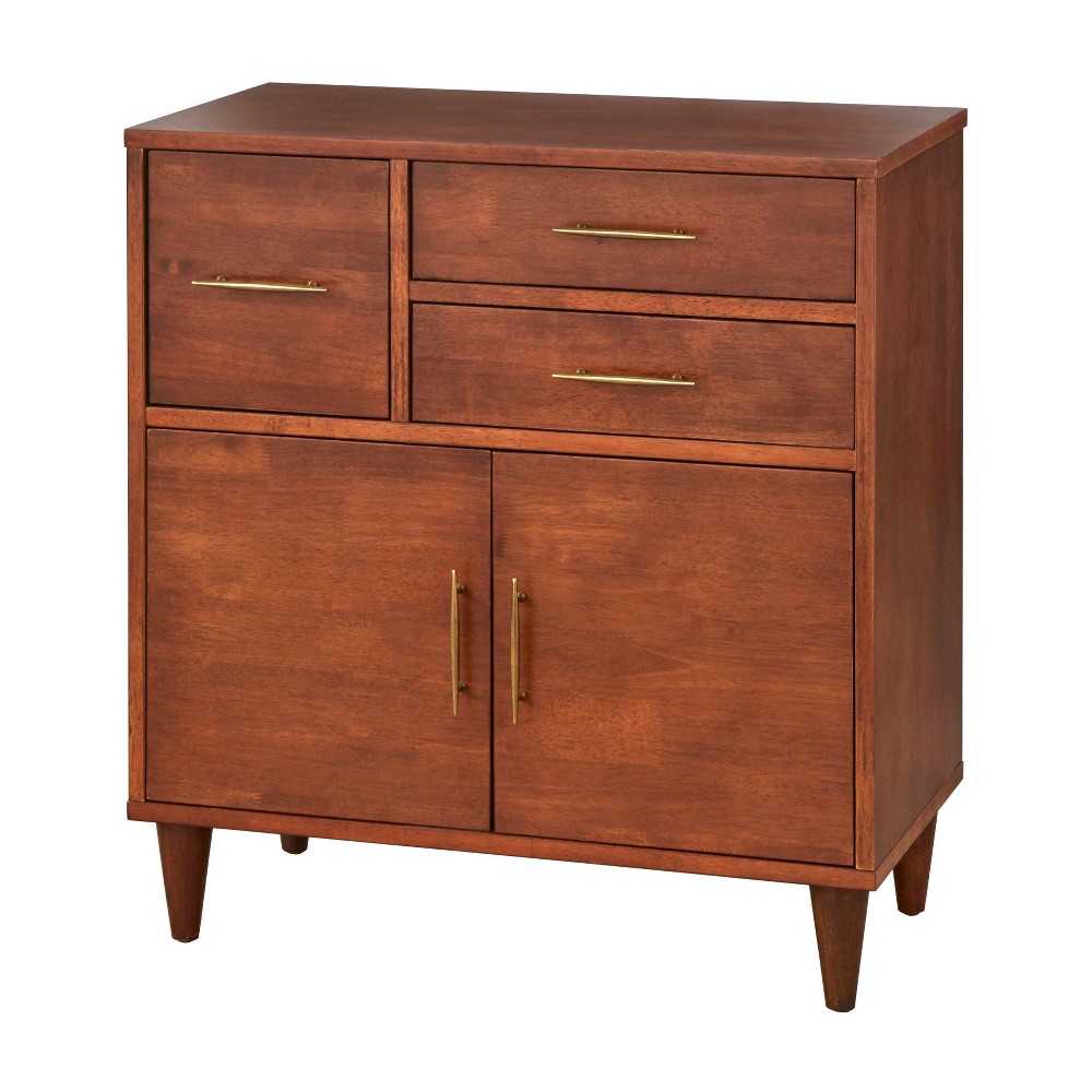 Lifestorey Ana Mid Century Modern Entryway Cabinet Oak