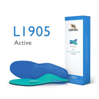 Aetrex Men's Active Orthotics W/ Metatarsal Support
