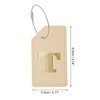 Unique Bargains Luggage Tag Khaki 1 Pc - 2 of 4