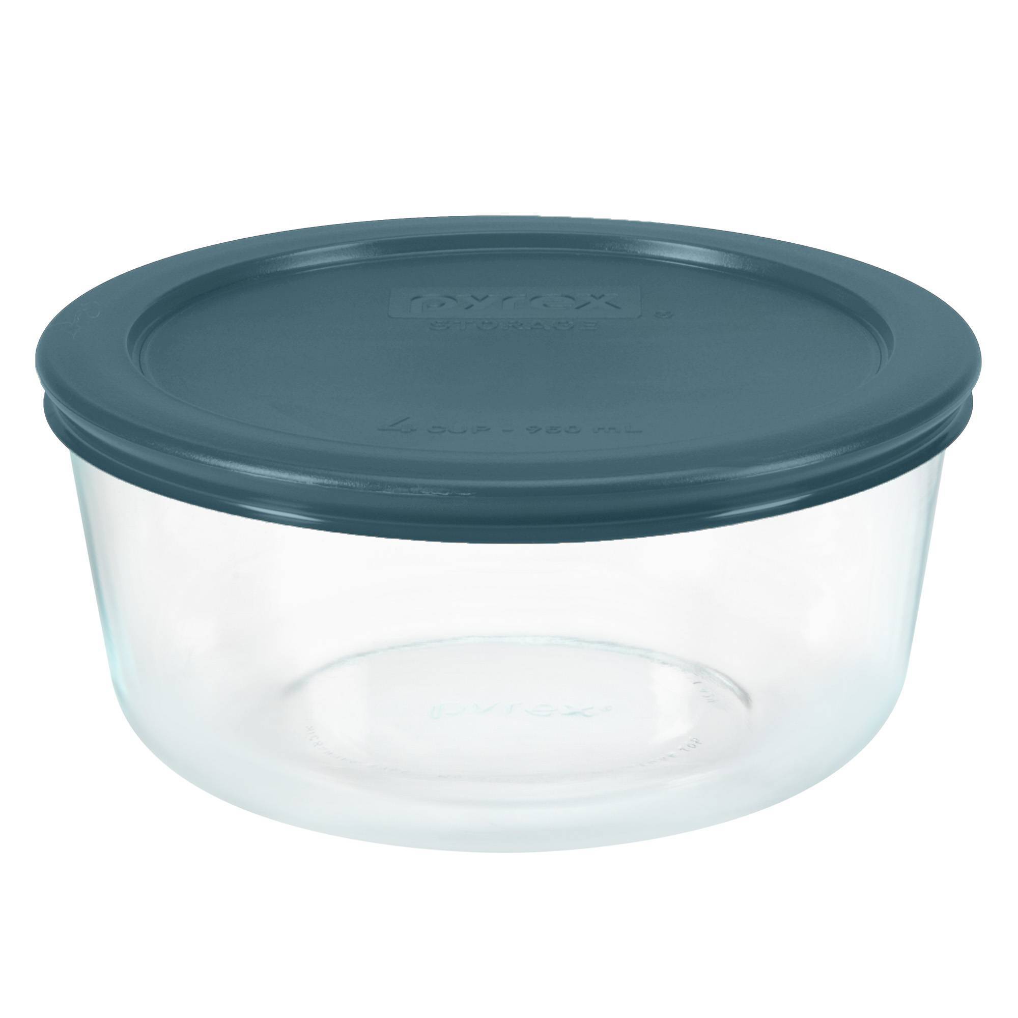 Pyrex 4pc 4c Round Food Storage Container Set Tarragon