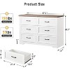Jojoka 6 Drawer Dresser for Bedroom with Deep Drawers, Large Floor Wood Dressers & Chest of Drawers - 2 of 4