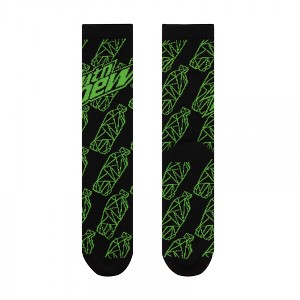 Mens Mountain Dew Triangulated Bottles Crew Socks - 1 of 4