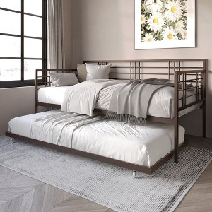 ChaletPosh Metal Daybed With Trundle - 1 of 4