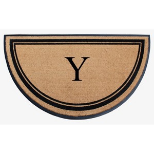 A1HC Natural Coir & Rubber Hand Flocked Large Monogrammed Door Mat 36" X 72" Thick Durable Doormats - 1 of 4