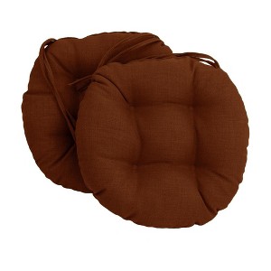 Blazing Needles, 16-inch Spun Polyester Solid Outdoor Round Tufted Chair Cushions (Set of 6) - 1 of 1