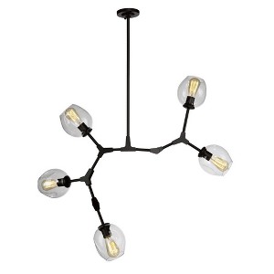 Artcraft Lighting Organic 5 - Light Chandelier in  Black - 1 of 1