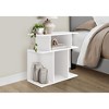 Vynxaria Contemporary Modern Accent Table White Laminate, 3-Tiered, 6 Open Display Shelves, Versatile as Side/End Table & Console - 3 of 4