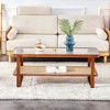 VYNXARIA Elegant Glass Top Coffee Table with Polished Edges and Versatile Design - 2 of 4