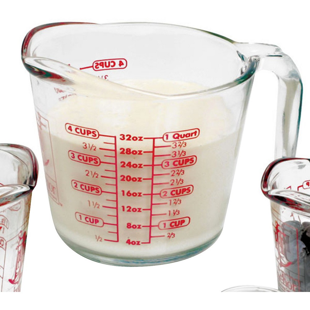 Anchor Hocking 55178AHG17 32 oz. Clear Glass Measuring Cup