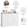 Buffet Cabinet With Storage – Modern Farmhouse Sideboard With Barn Doors - 4 of 4
