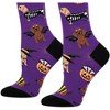 Socksmith 15.0 Inch Halloweiner Dogs Purple Bat Dogs Skeleton Bees Crew Socks - 3 of 3