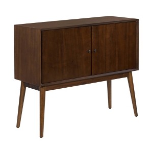 Calvin Mid-Century Modern Cabinet: Storage, Tapered Legs, Walnut - Adore Decor - 1 of 4
