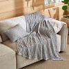 5-Piece Comforter Set with Cotton Waffle Throw Blanket - 4 of 4