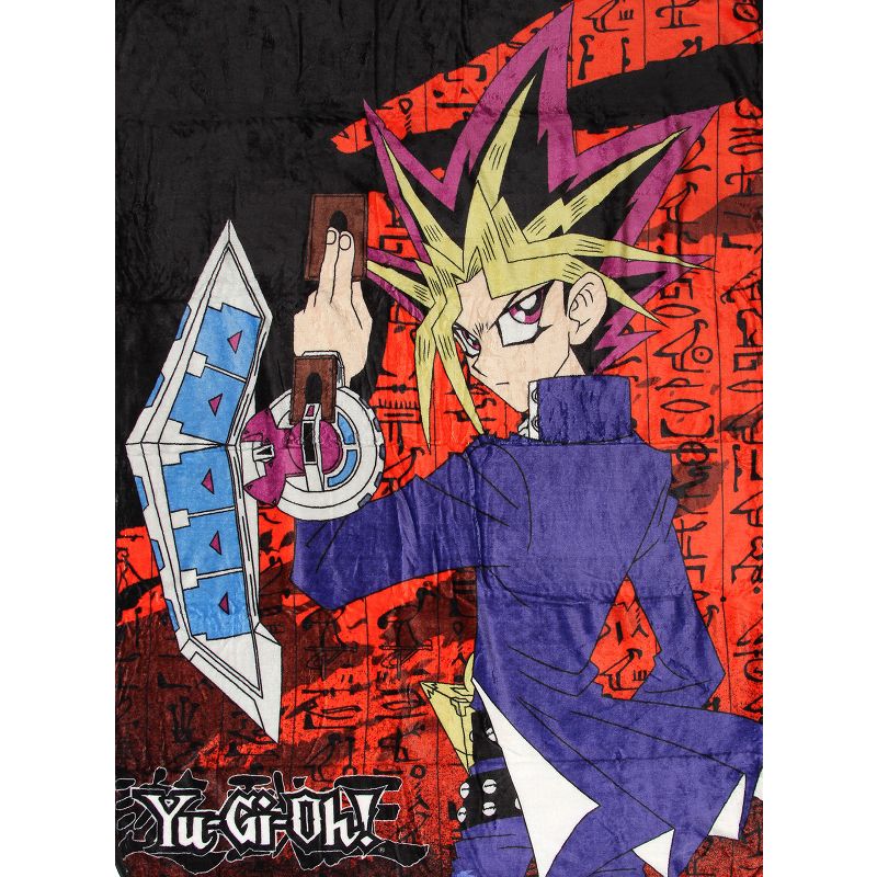 Yu-Gi-Oh! Trading Card Game Yugi Mutou Soft Plush Fleece Throw Blanket 45" x 60" Multicoloured, 3 of 4