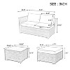 NicBex 4 Piece Outdoor PE Wicker Furniture Set with 2 Sofa,1 Ottoman and Tempered Glass Top Coffee Table for Garden,Patio - 3 of 4