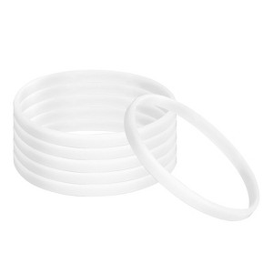 Unique Bargains Blank Stretch Sports Silicone Bracelets for Sports Team Games 6 Pcs - 1 of 4