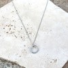 Adornia Silver Plated Curved CZ Nail Ring Necklace - 4 of 4