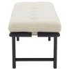 Bartolili Wood & Cushion Bench - SFV5116 - Beige/Black - Safavieh Couture - 3 of 4