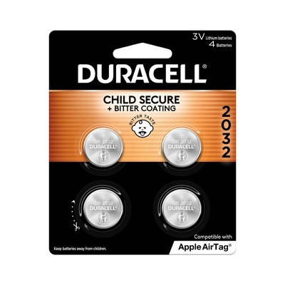 Duracell 2032 Lithium Coin Battery - 4pk Specialty Battery w/ Bitterant Technology