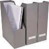 Bigso Viktoria Magazine Organizer - Magazine Holder for Paper and Manuals - File Organizer for Office Desks - 4in x 9.7in x 12.7in - 3 Pack - 3 of 3