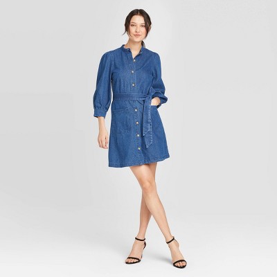 women's jean dress target