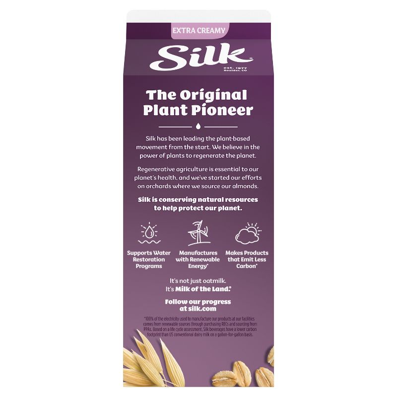 Silk Extra Creamy Oat Milk - 0.5gal, 5 of 12