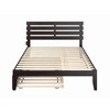 Queen Oxford Bed with Twin XL Trundle Espresso - AFI: Solid Hardwood, No Box Spring Required - 4 of 4