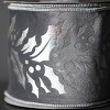 15'L Sullivans Christmas Silver Black Holly Ribbon, Silver - image 2 of 3