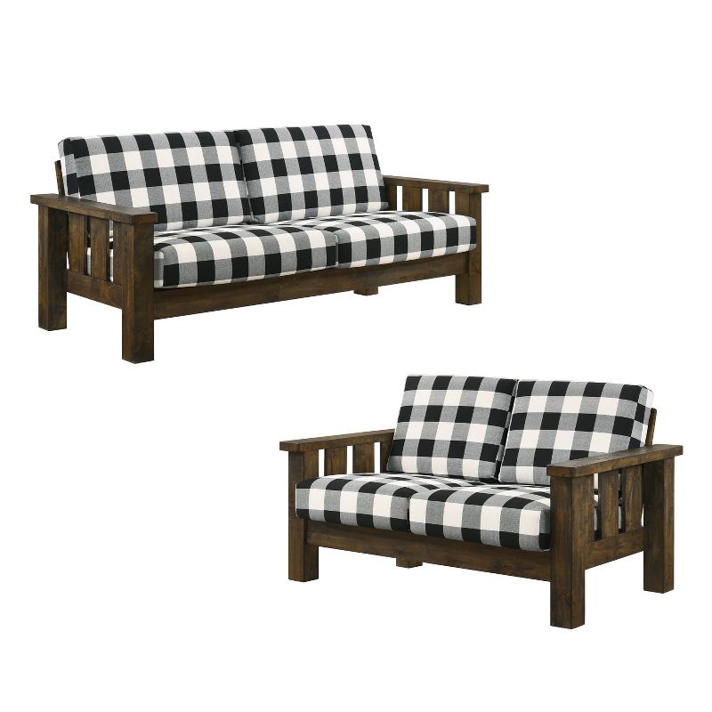 2pc Jovie Gingham Rustic Sofa and Loveseat Set - HOMES: Inside + Out, 1 of 15