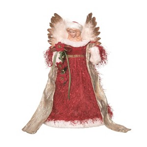 Transpac Fabric 15.75 in. Multicolor Christmas Ornate Gilded Angel - 1 of 4