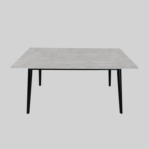 Georgetowne Modern Rectangle Dining Table Gray Finish