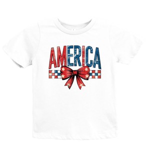 The Juniper Shop Coquette America Checkered Youth Short Sleeve Tee - 1 of 4