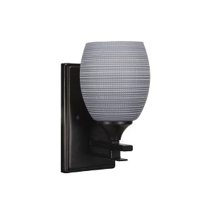 Toltec Lighting Uptowne 1 - Light Sconce in  Dark Granite with 5" Gray Matrix Shade - 1 of 1