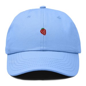 Dalix Lil Strawberry Embroidered Cotton Summer Outdoor Baseball Cap Dad Hat Womens - 1 of 4
