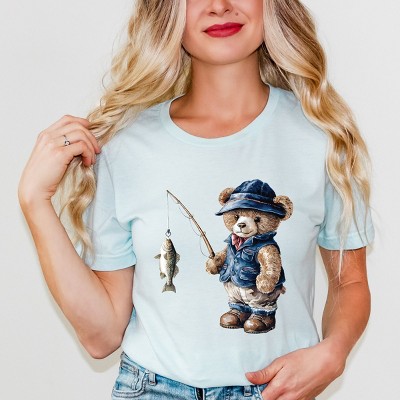 Simply Sage Market Teddy Bear Fisherman Short Sleeve Tee