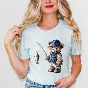 Simply Sage Market Teddy Bear Fisherman Short Sleeve Tee - 1 of 4