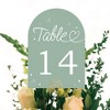 Big Dot of Happiness Wedding Hearts Sage Green Table Numbers Centerpieces, Double-Sided 5 x 7 inches Cards, Table Numbers - 1-20 - 4 of 4