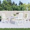 vidaXL Highback Chair Cushions 4 pcs Melange Cream 47.2"x19.7"x2.8" Fabric - 4 of 4