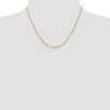Black Bow Jewelry 1.3mm 10k Yellow Gold Solid Baby Rope Chain Necklace - 2 of 4