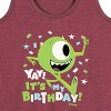 Women's - Disney - Mike Yay It's My Birthday Graphic Racerback Tank - 2 of 4