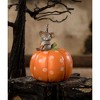 Bethany Lowe 5.0 Inch Halloween Mouse On Pumpkin Jack-O-Lantern Bucket Animal Figurines - 3 of 3