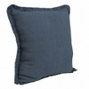20" X 20" Dark Blue And White 100% Cotton Abstract Zippered Pillow - 4 of 4