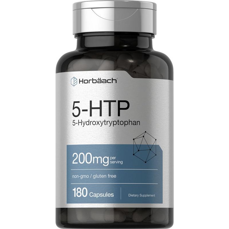 Horbaach 5 HTP 200mg (5 Hydroxytryptophan) | 180 Capsules, 1 of 4