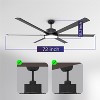 TALOYA 72 inch Matte Black Integrated LED Outdoor Ceiling Fan with Light and Remote (3-Blade),DC Motor,3 CCT - 2 of 4