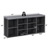 Tangkula Adjustable 10-Cube Organizer Bench Entryway Padded Shoe Storage Bench - 3 of 4