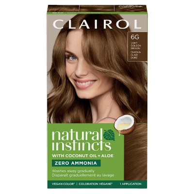 Natural Instincts Clairol Demi-Permanent Hair Color Cream Kit - 6G Light Golden Brown, Toasted Almond